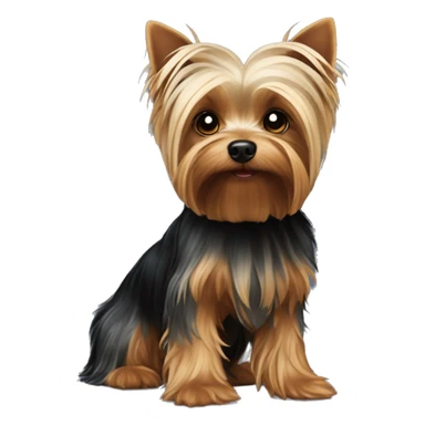 Perro yorkshire terrier pelo oscuro  sticker