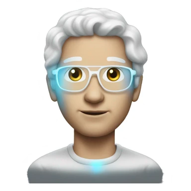 hologram white man sticker