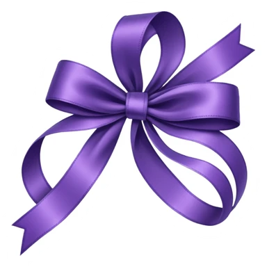 purple ribbon sticker