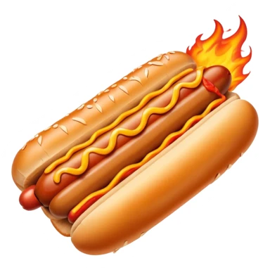 Fist Gripping a Flaming Hotdog sticker