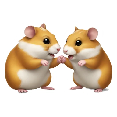 two hamsters giving handshake  sticker