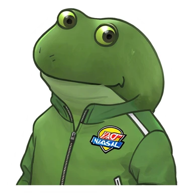 wearing a neon green nascar jacket with no words sticker