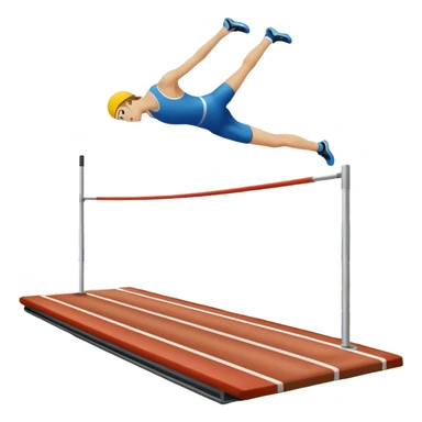A track and field high jump set up sticker