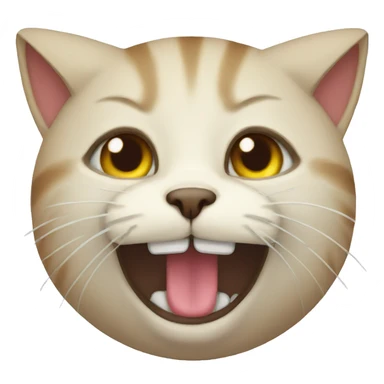 a cat with a stupid face sticker