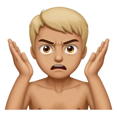 emoji of someone holding their neck with both hands and wanting to kill themselves and being angry and having their eyes up or squinting (nothing intentional, just a joke) sticker