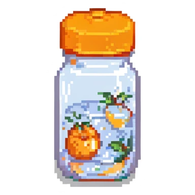 baby bottle with orange lid sticker
