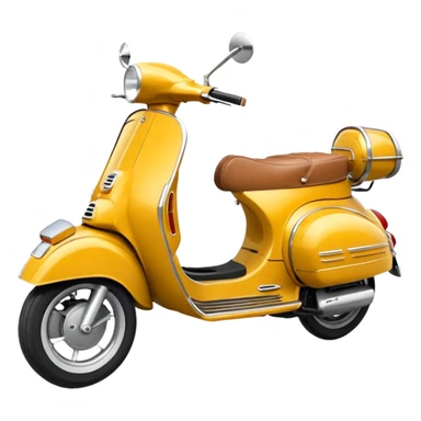 kahverengi küt saçlı gelin kahverengi saçlı damat turuncu vespa motor sürüyor sticker