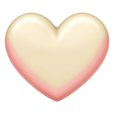 Cream heart' sticker