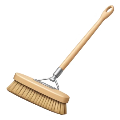 Realistic floor brush with natural color sticker