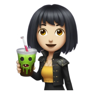 Gothique with a Monster drink sticker