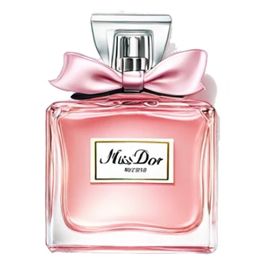 Light pink Miss Dior perfume with bow sticker
