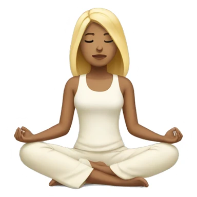 Blonde meditating  sticker