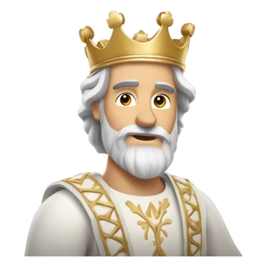 Handsome white bearded king in love sticker