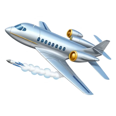 A plane which is flying in left direction sticker