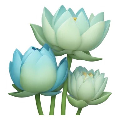 Two blue lotus flowers sticker