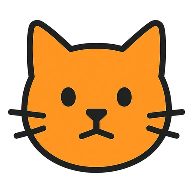 cat head only, neutral face, inspired by Bitcoin logo, crypto project style sticker