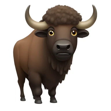 an emoji for a bison sticker