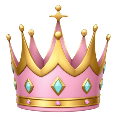 Pink Pastel & Gold Crown sticker