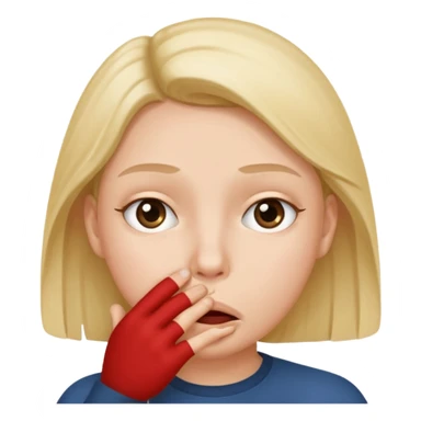 silence, hand in front of mouth sticker