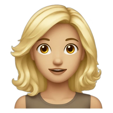beautiful blond girl brown eyes sticker