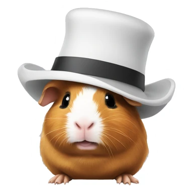 guinea pig with a hat sticker