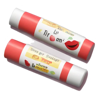 lip balm with label sticker