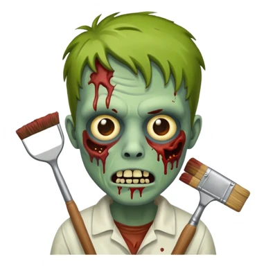painter zombie  sticker