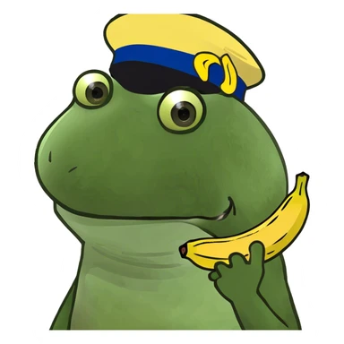 offering a banana sticker