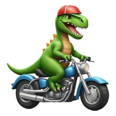 Dinosaur riding a motorcycle  sticker