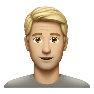 white man with dark hair, slight stubble, small golden earring on his left ear sticker