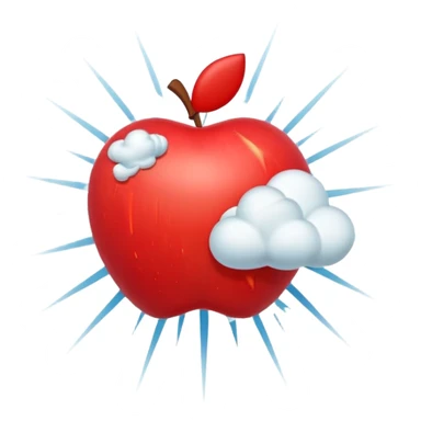 Create a 3D Apple-style emoji of a stylized explosion icon — abstract burst lines and a small cloud puff — combined with a circular red prohibition sign (slash). Keep it minimal, glossy, smooth, and friendly in Apple emoji style on a white background.

 sticker