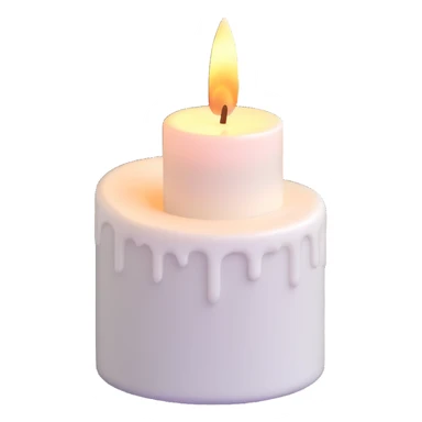white candle sticker