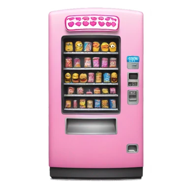 Pink vending machine sticker