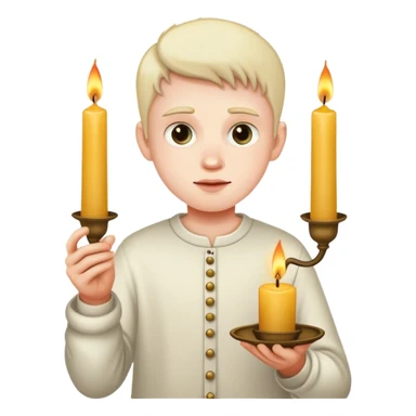 fartboy holding candles sticker