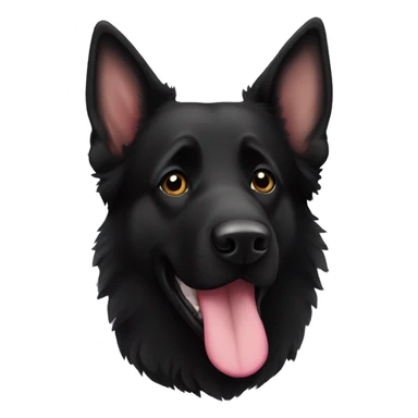 Black German shepherd in love sticker