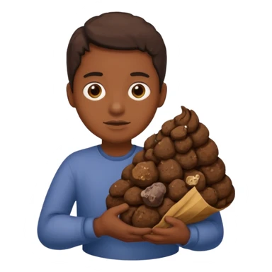 Poop and a human sticker