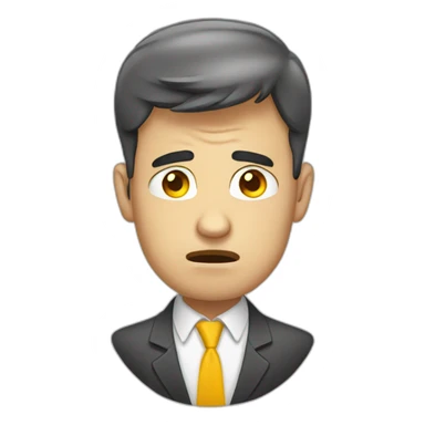 Salesman- crying - no - commission sticker