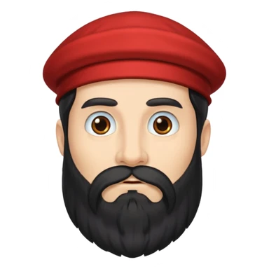 mago merlin con barba negra sticker