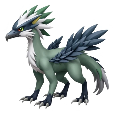 Nargacuga-Silvally-Fakémon-hybrid-creature (full body)  sticker
