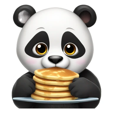 panda eating pancakes sticker