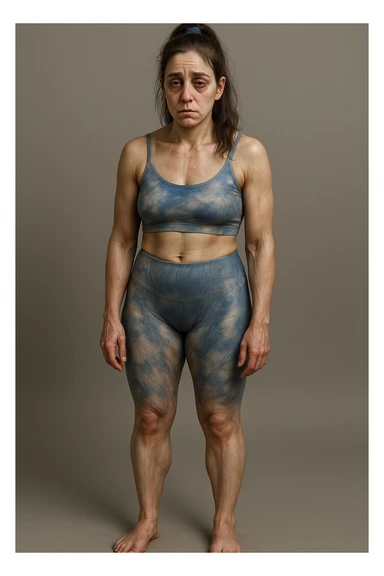 donna con insonnia frequenti in 3D realistica, donna stanca immagine anatomica sticker