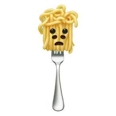noodles on a fork sticker