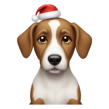 Cute dog Christmas time sticker