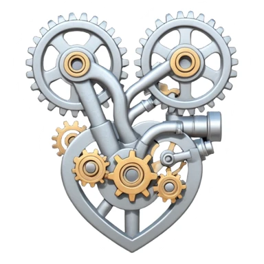 iron mechanical heart sticker