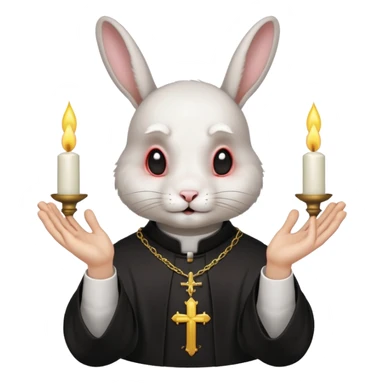 Priest Exorcist rabbit  sticker