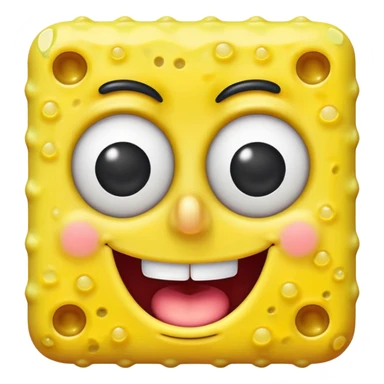 Spongebob Squarepants, cartoon style, bright colors, cheerful expression sticker