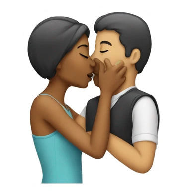 Two people kissing sticker