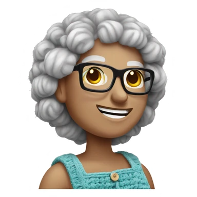 Crochet granny square sticker