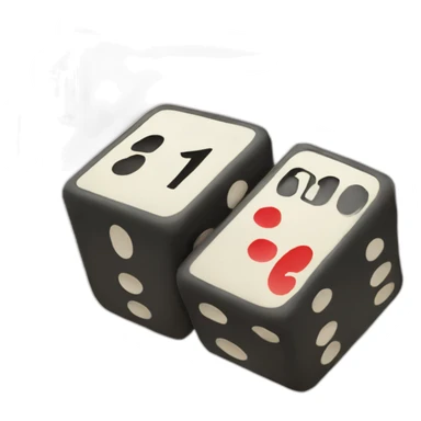 casino die showing numbers 1, 3 and 5 sticker