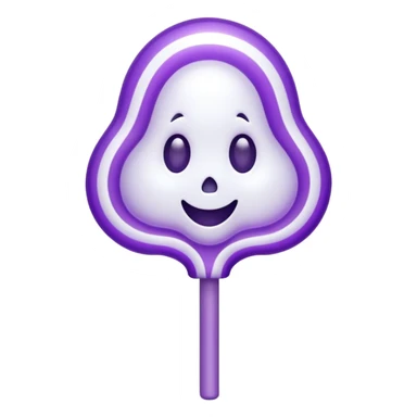ghost lolipop purple and white sticker